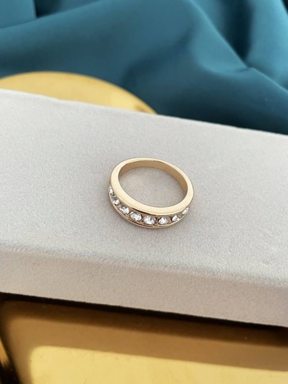 S15 Qingdao Jewelry Japan and South Korea, Korean Gold, Full Diamond Diamond Boutique Aesthetic, Simple Showang Gang Fengqin Ring Woman
