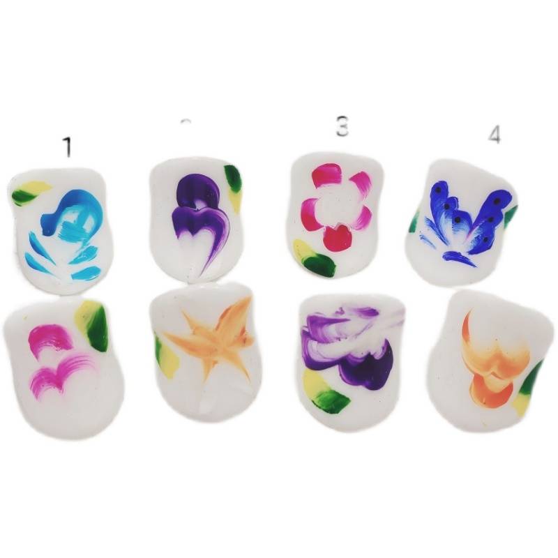 Fresh Guoshi Watercolor Watercolor Paintings Colorful Season Unique Graffiti Fashion Acrylic Orponement Ring T404