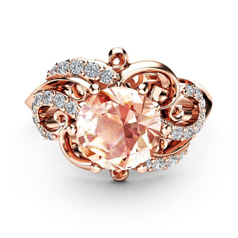 YOUNGWISH Amazon's new rose gold -plated rose gold inlaid diamond ring female European and American cross -border goods