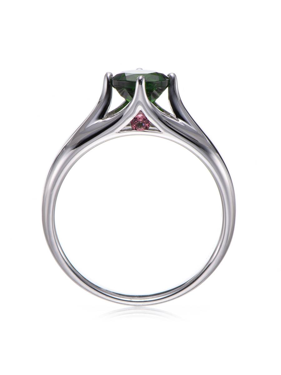 6mm transparent pirate tourmaline 925 Silver rings Pure silver marriage refers to fashion trend decoration fashion ancient style