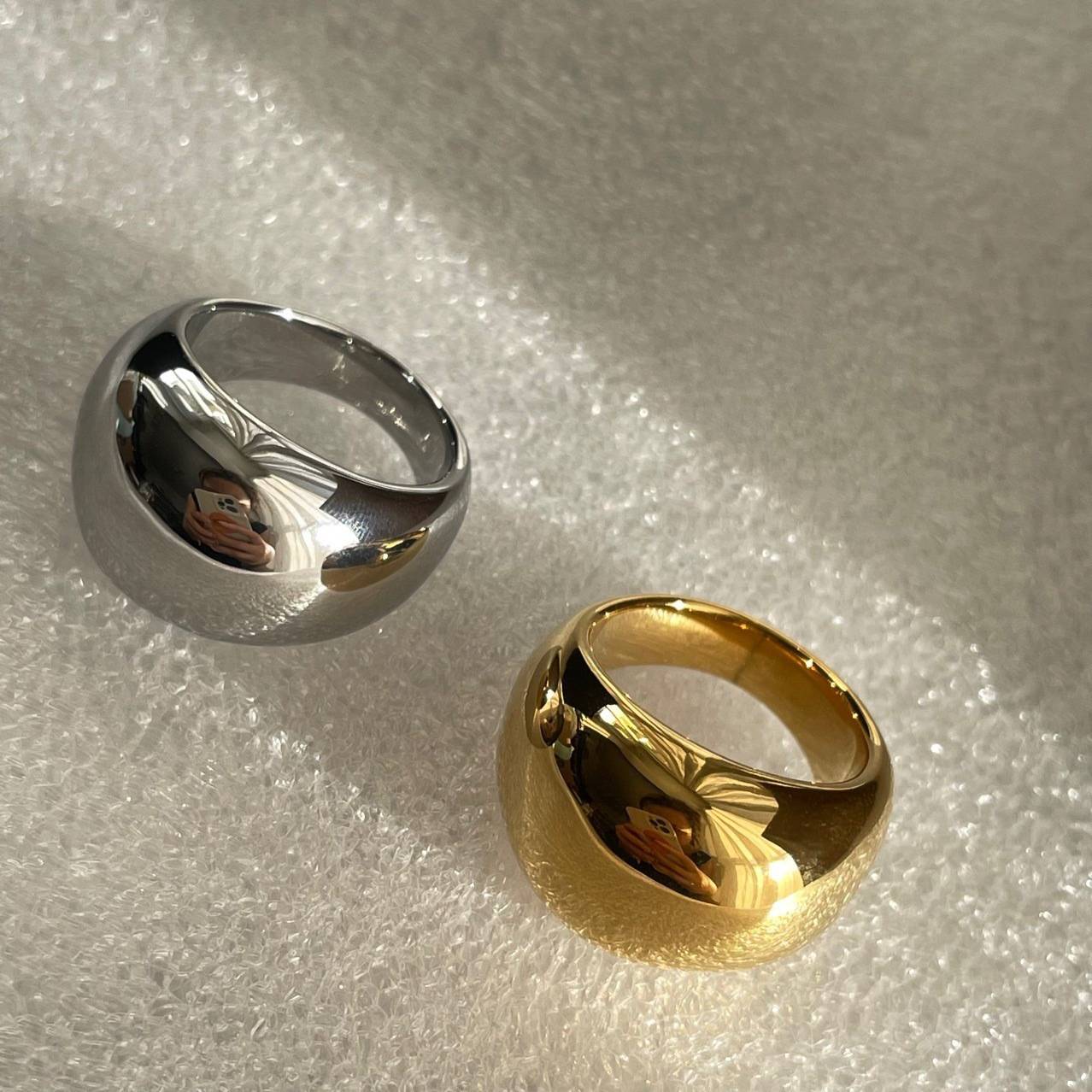 Beauty ~ Can not wash the colorful niche, gold and silver retro, foreign qi, generous quality, European and American exaggerated rings women