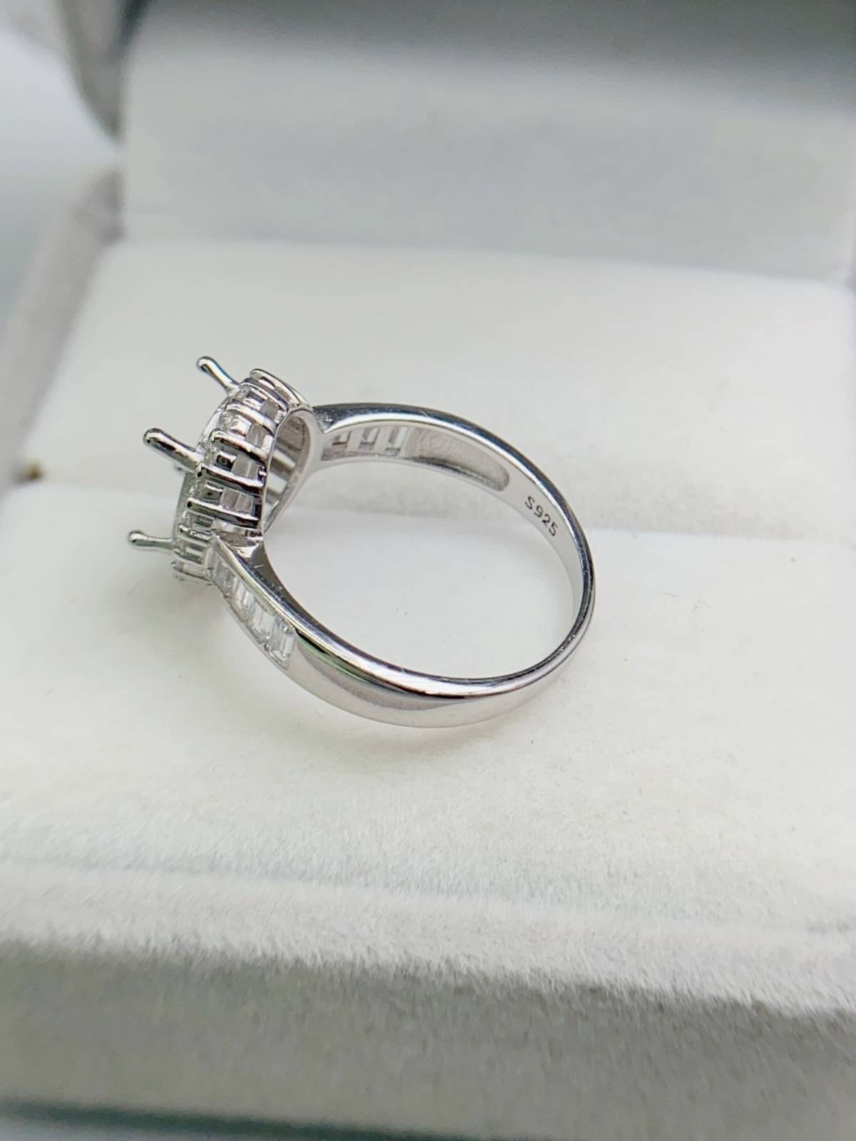 Deluxe fixed ring mouth ring gold plating air dragging 925 sterling silver inlaid custom K -gold and platinum jewelry excitement