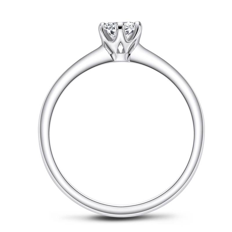Shenzhen Xujia Jewelry Power Factory Hot Selling Genuine D -color Mossian Stone Ring 0.5 carat classic six claws