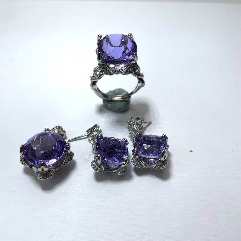 Jewelry Fashion Ring Earrings Pendant Set 12.13-9