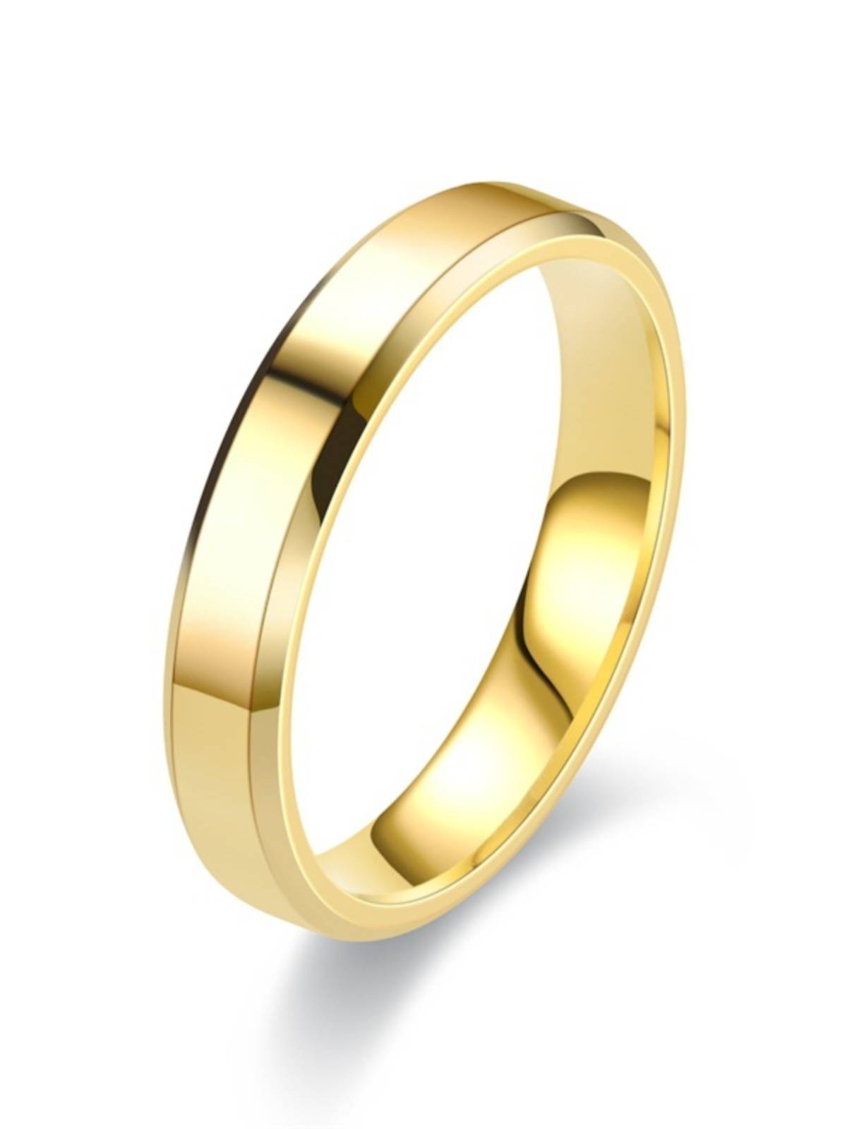 Temperament versatile plain diagonal angle titanium steel ring female ing trendy tide couple ring cross -border European and American hand accessories