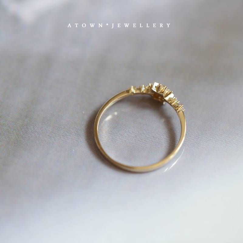 Japanese S925 sterling silver plated 14K gold and Platinum women's ring rings Exquisite snowflake commute models