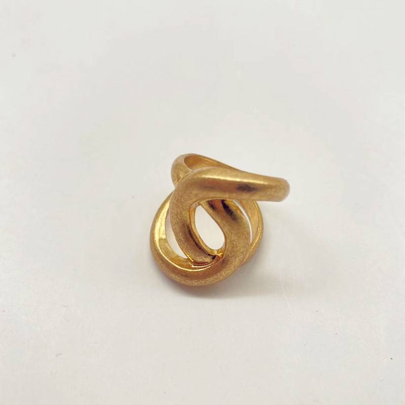 Qingdao jewelry European and American high -quality inspiration INS wind retro old geometric all -round simple rings