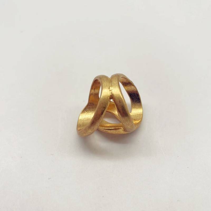 Qingdao jewelry European and American high -quality inspiration INS wind retro old geometric all -round simple rings