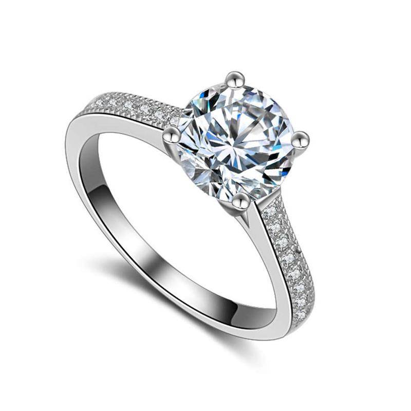 JZ035 Simulation Diamond Women's Wedding Ring Gaoto Diamond Drills Four Placed Microclavia 1.5 carat eight -hearted and eight arrows
