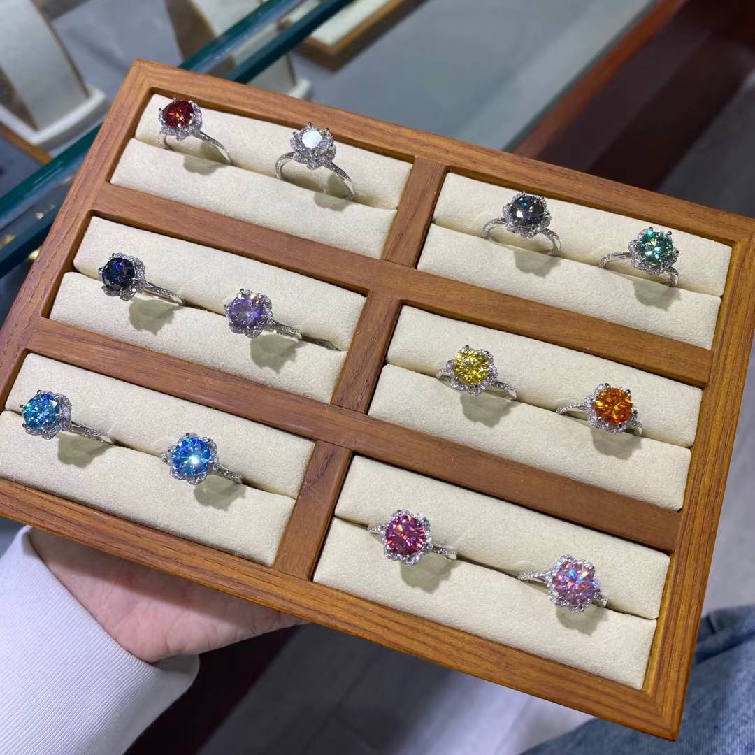 Live room special shot link to cultivate diamond color treasure ring earrings bracelet necklace