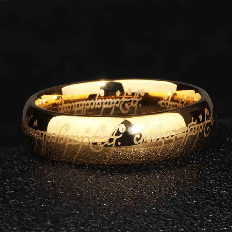 European and American movie Lord Rings Hobbit Ring Ring Wang Titanium Steel Ring Male/Female/Couple Stainless Steel Sender
