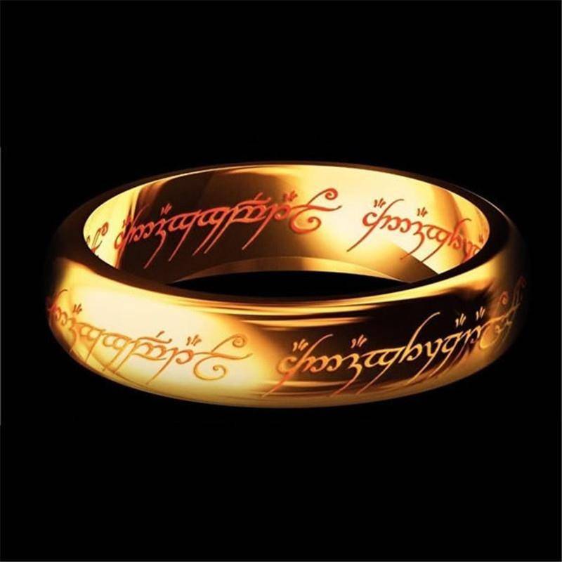 European and American movie Lord Rings Hobbit Ring Ring Wang Titanium Steel Ring Male/Female/Couple Stainless Steel Sender