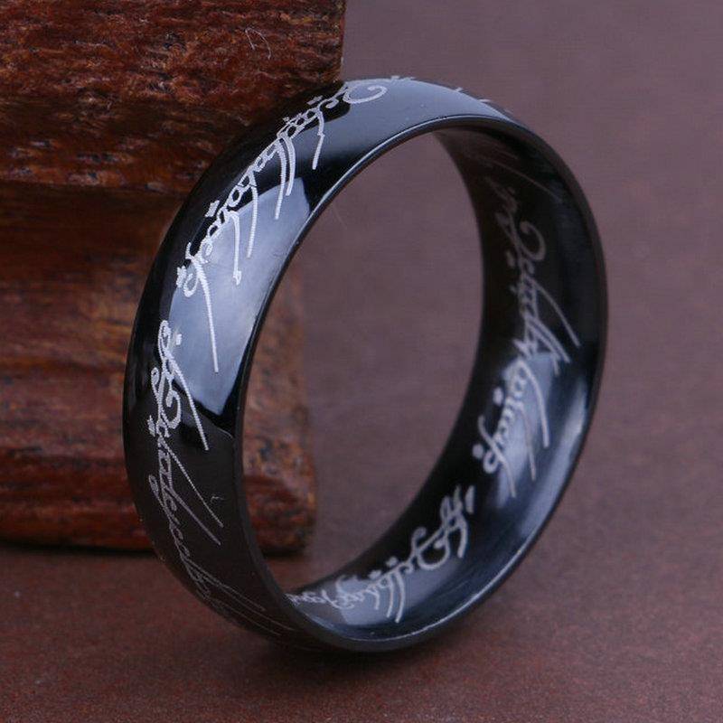 European and American movie Lord Rings Hobbit Ring Ring Wang Titanium Steel Ring Male/Female/Couple Stainless Steel Sender