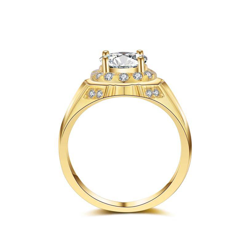 Mjz031 Hurious men's egg -shaped business simulation diamond ring ghost guy ring gold plating gold hand ornaments