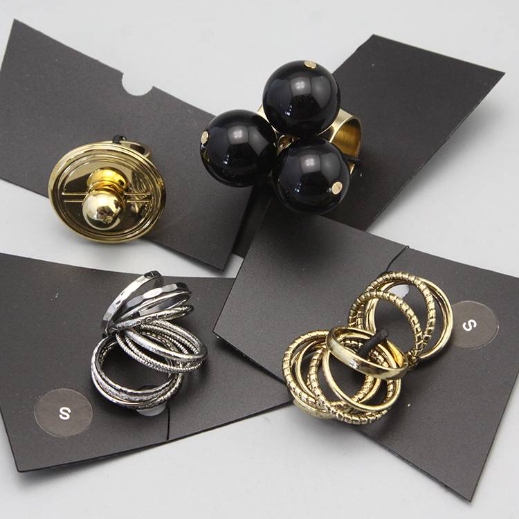 AD rare gold simplicity exaggerated ball joint ring ring ring