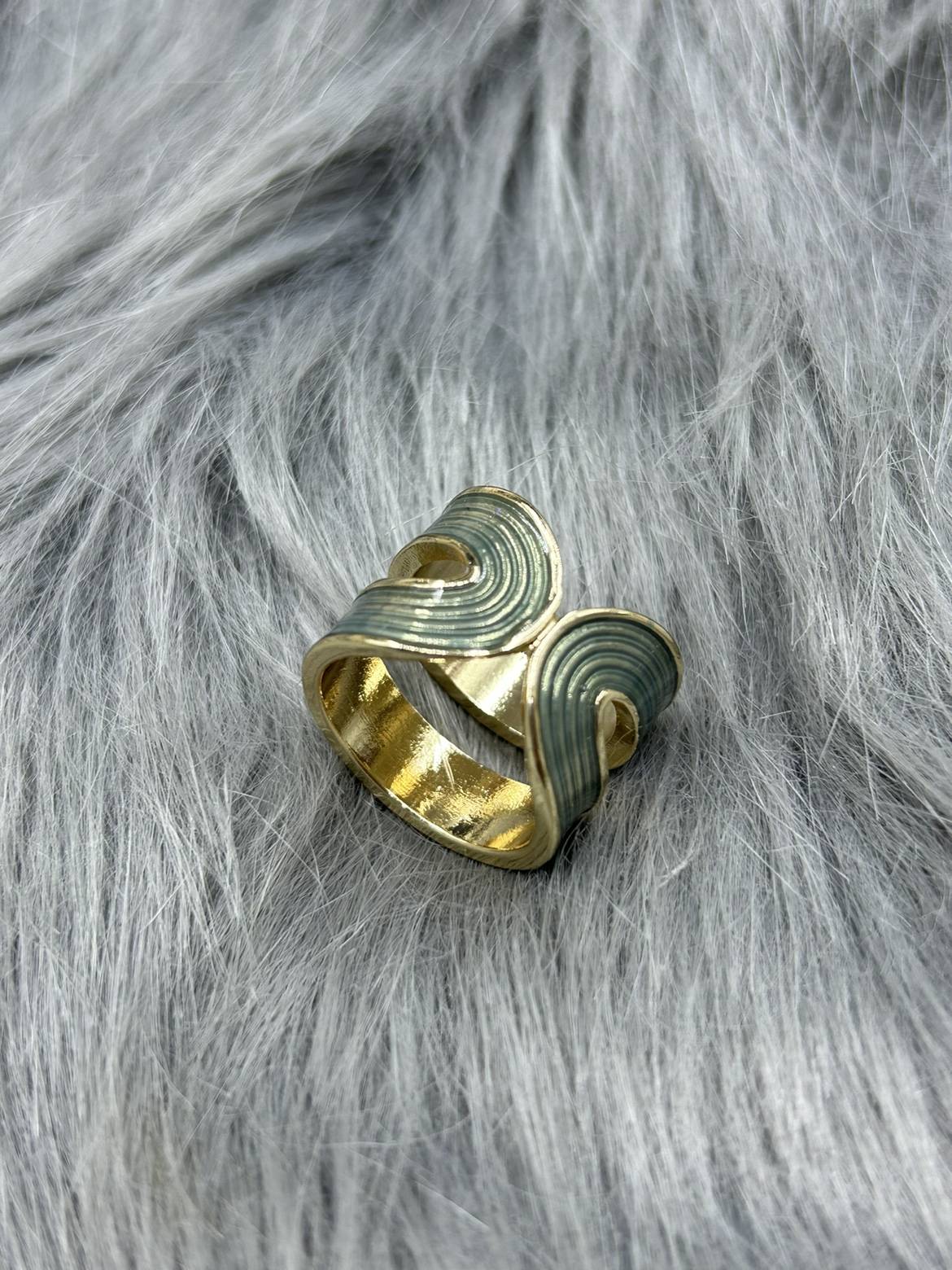 A303 Love Nothing Jewelry Golden Drop Glaze Fashion Grand Ring Ring Ring