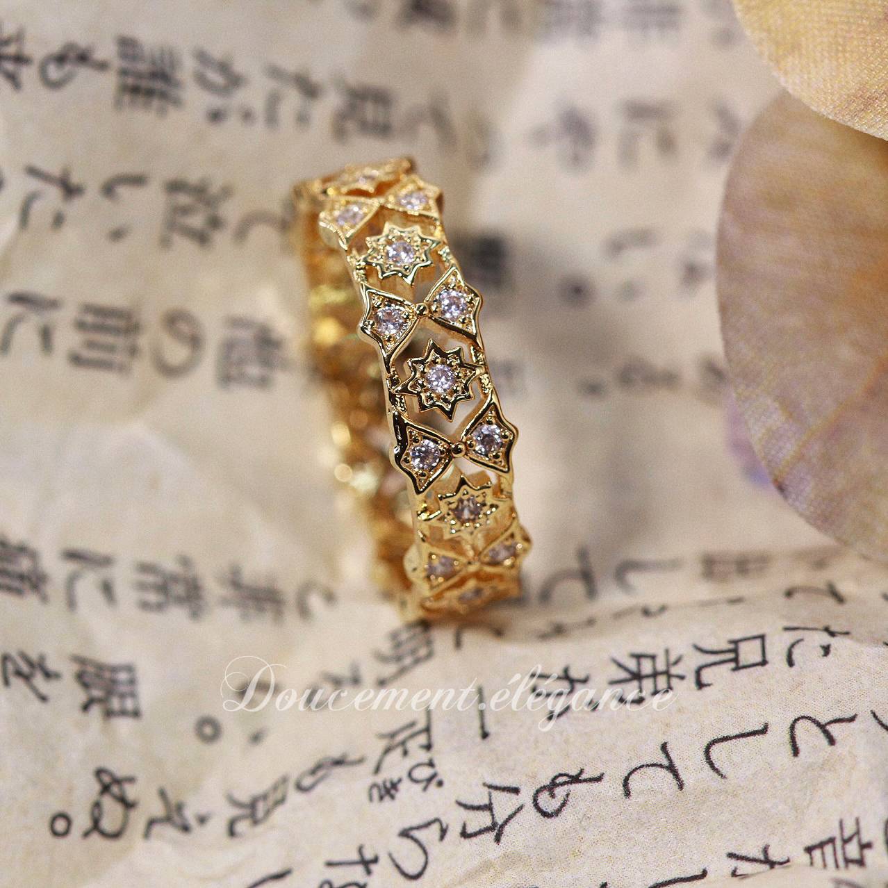 "Rare Limited" Taona Town Agete Japanese Light luxury Ginza retro court niche ring girl