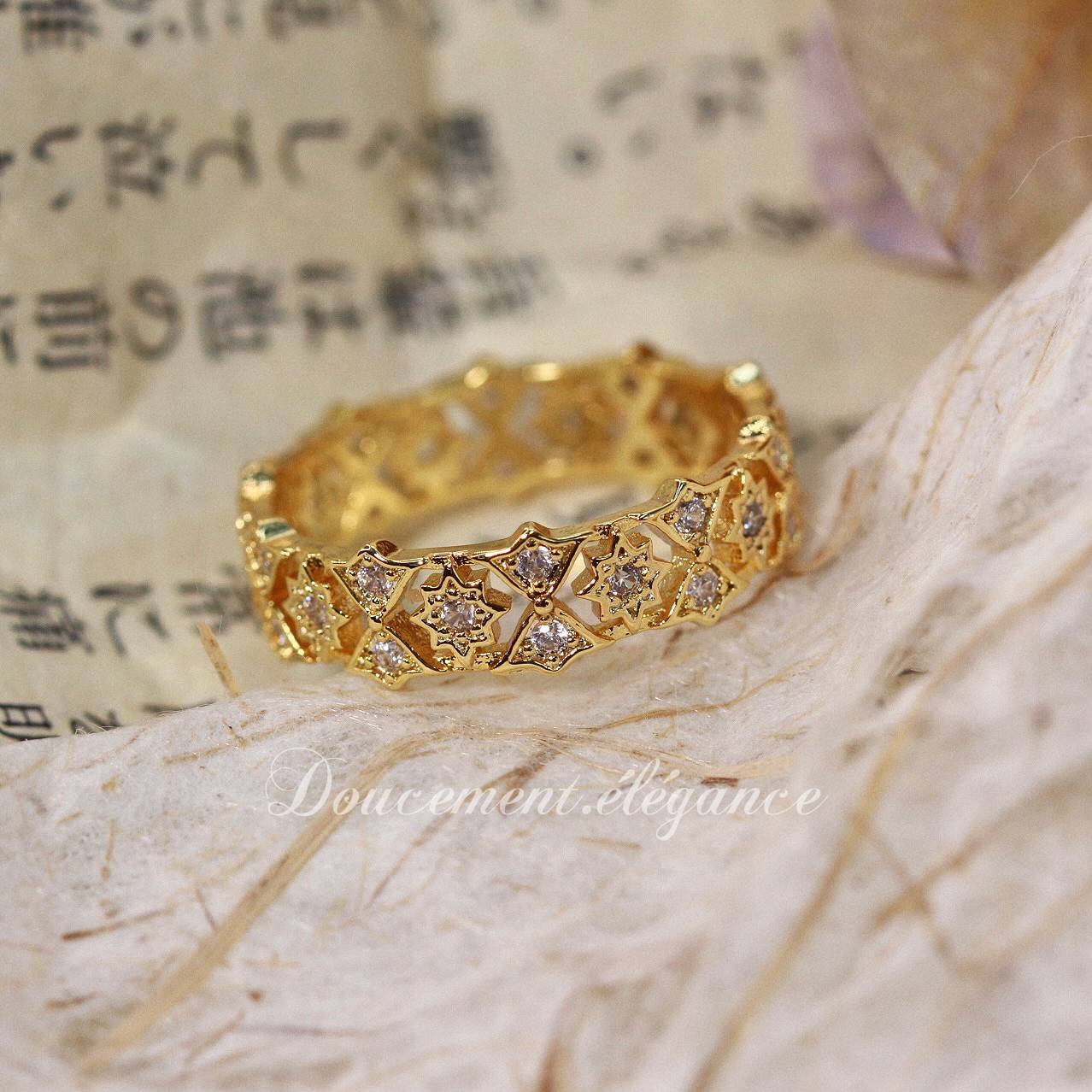 "Rare Limited" Taona Town Agete Japanese Light luxury Ginza retro court niche ring girl