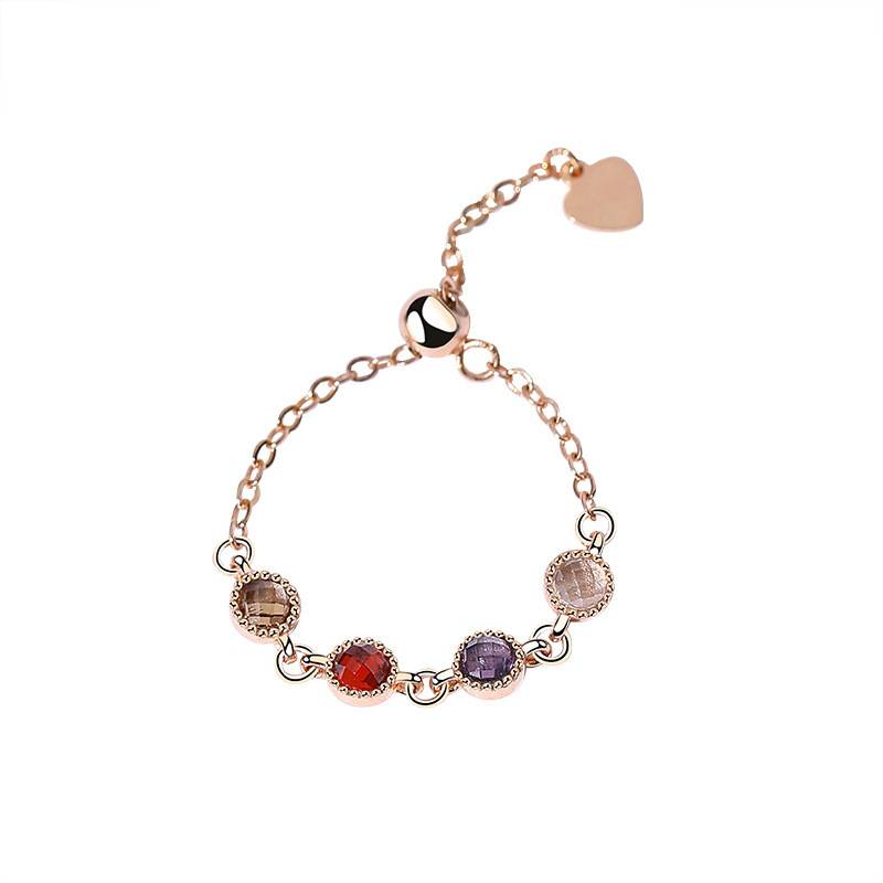 S925 sterling silver rings Female Japanese and Korean vermiculite opening rings accessories source