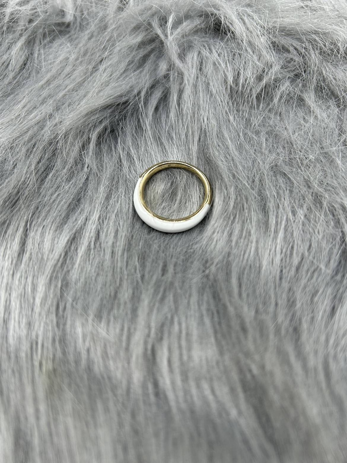A303 Love Nothing Jewelry Golden Drop Glazes White Golden Sinking Japanese and Korean Wind Ring