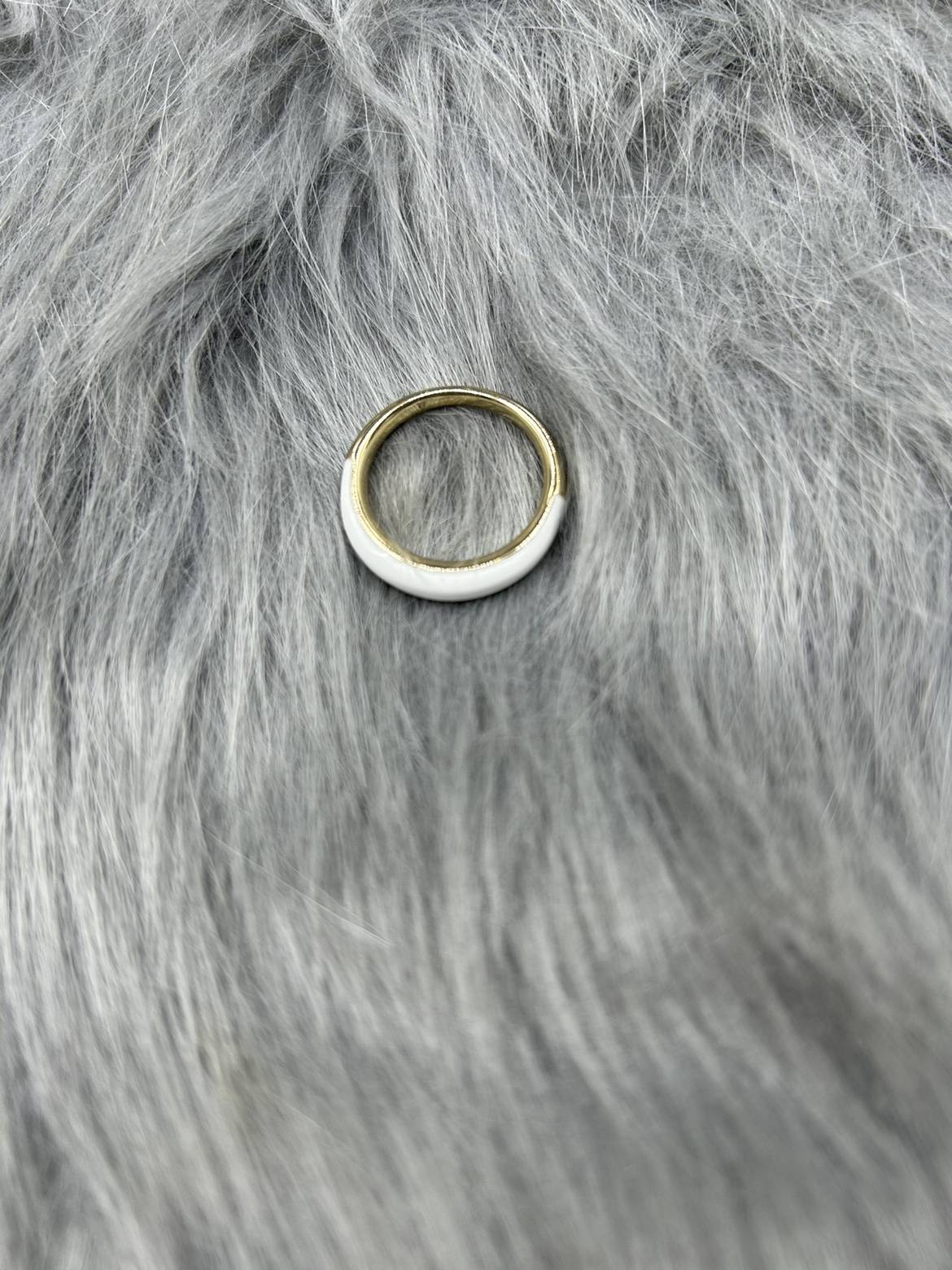 A303 Love Nothing Jewelry Golden Drop Glazes White Golden Sinking Japanese and Korean Wind Ring