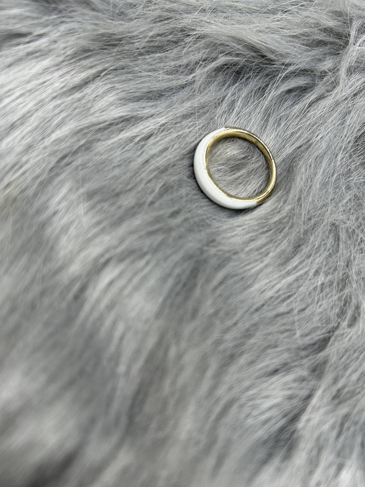 A303 Love Nothing Jewelry Golden Drop Glazes White Golden Sinking Japanese and Korean Wind Ring