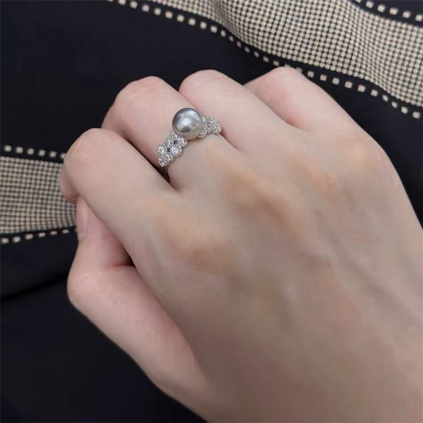 Sweet and salt pearl ring ~ fried chicken flash!Milk Hoh Milk Ho Shi Jiajia Pearl Ring ~ Constellation of my heart to stay