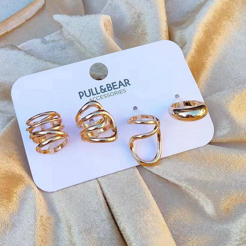 31 European and American irregular design sense ring women's index finger ring with Fan Chaoxin circle fashion new jewelry