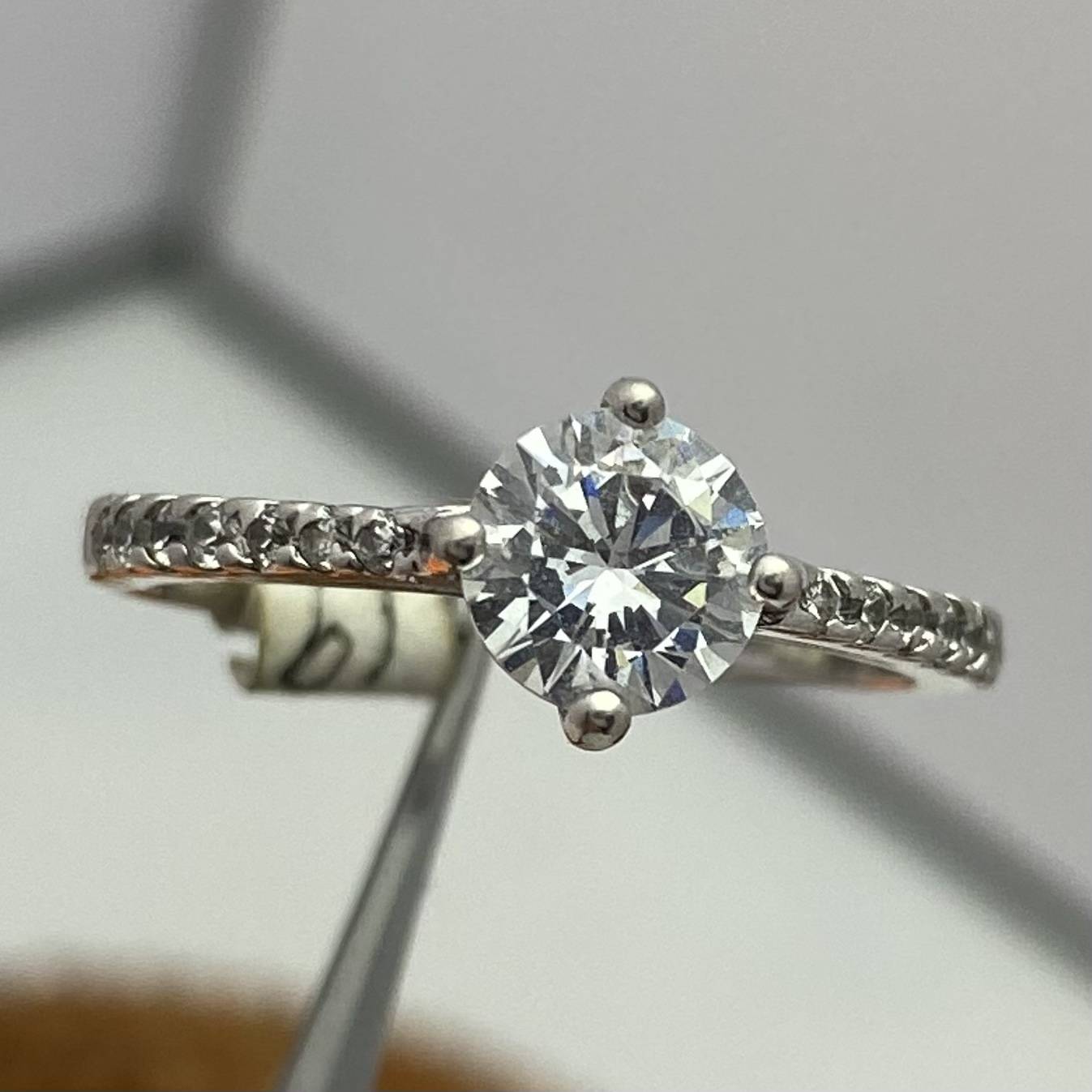 European and American jewelry silver vermiculite ring