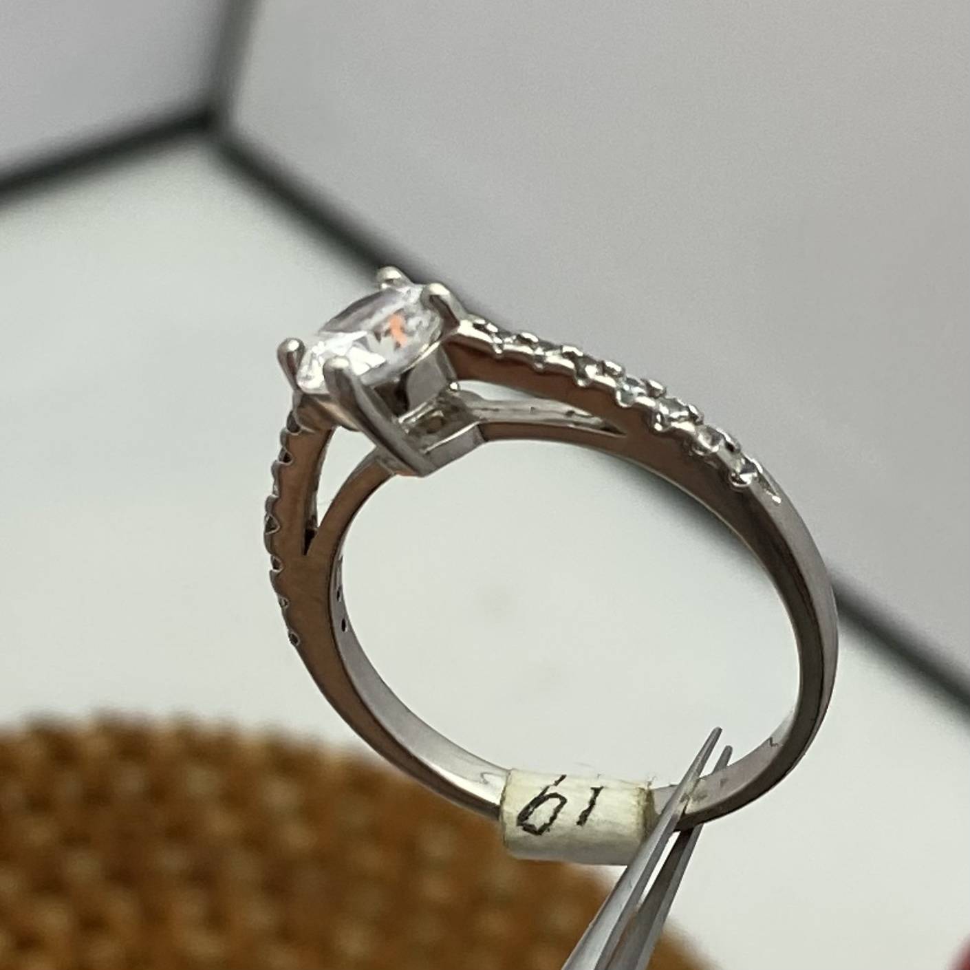 European and American jewelry silver vermiculite ring