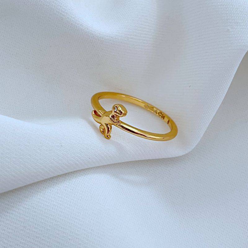European and American fashion natural animal gold cute little dinosaur modeling ring jz8
