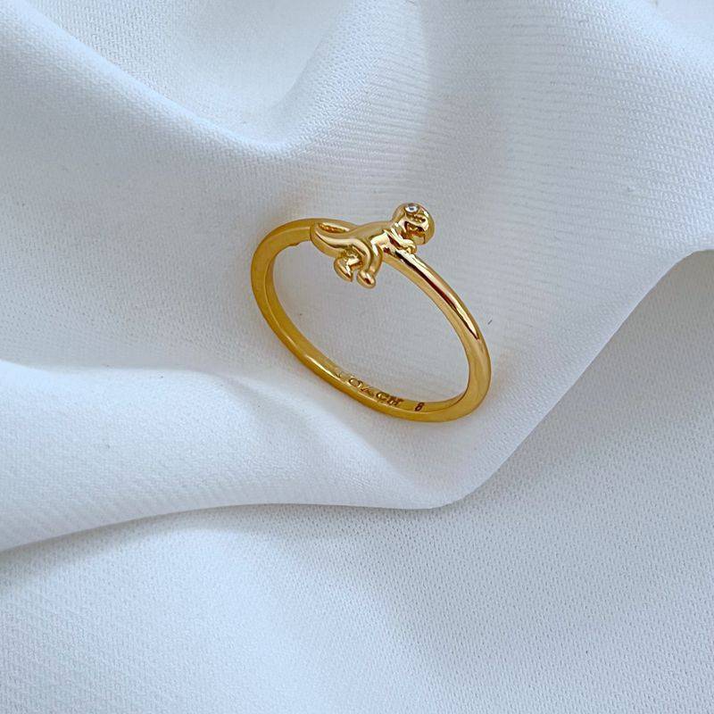 European and American fashion natural animal gold cute little dinosaur modeling ring jz8