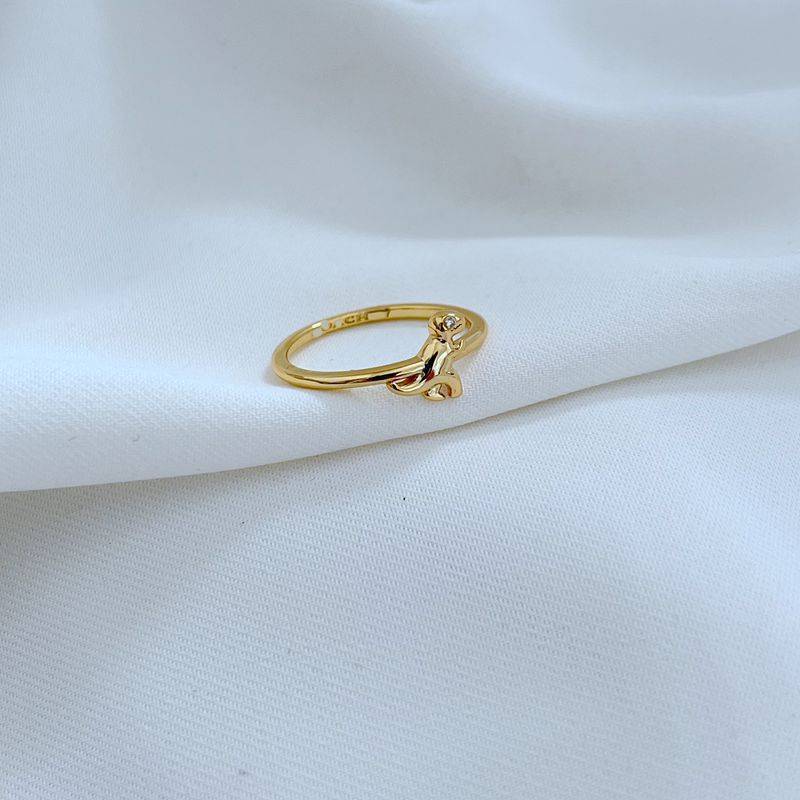 European and American fashion natural animal gold cute little dinosaur modeling ring jz8