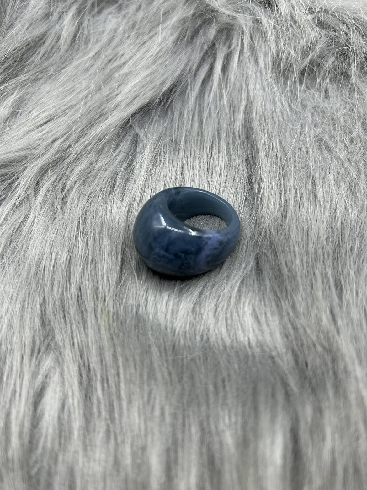 A303 Love Nothing Jewelry Resin Mixed Color Smok Blue Ring