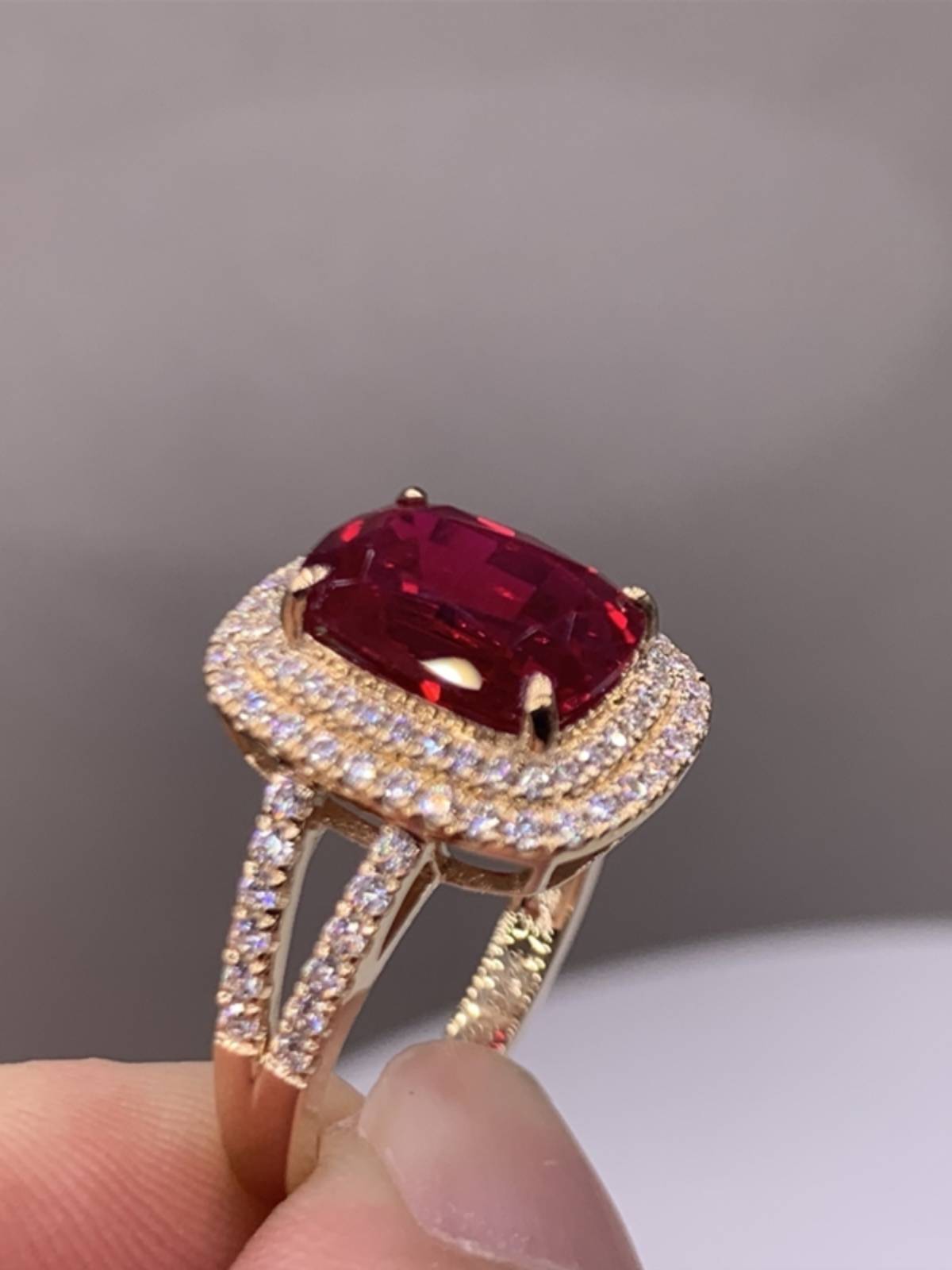 Cultivate ruby rings female 18K gold, white gold, gold rose golden noble temperament color treasure sapphire ring female