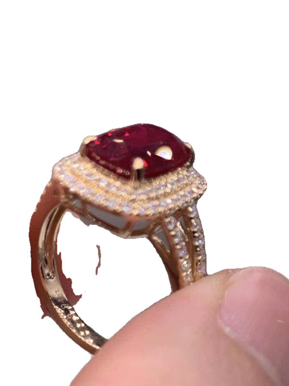 Cultivate ruby rings female 18K gold, white gold, gold rose golden noble temperament color treasure sapphire ring female