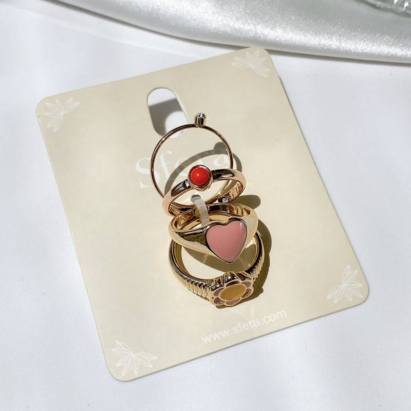 Qingdao European and American jewelry personality trendy niche high sense of high sense, multiple ring finger ring sets