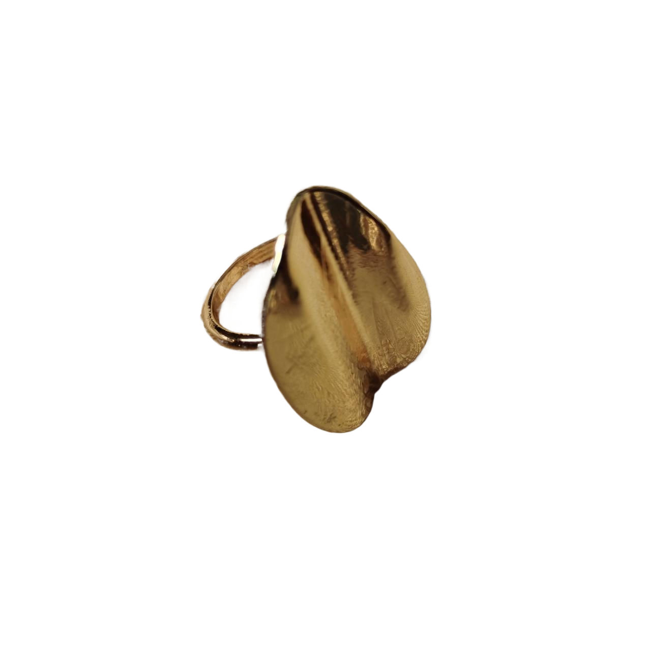 Qingdao jewelry ringing European and American punk style trend fashion, simple personality leaf folds, light -free gold rings