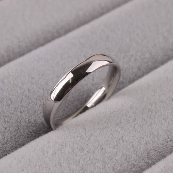 Guti Light Face Board Ring Wind Men's INS Ring Simple Men and Women Titanium Steel 3mm Tailing Silver Classic