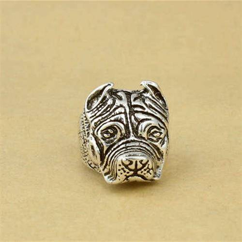 Retro domineering salad dog ring puppy dog head ring men's personality new jewelry
