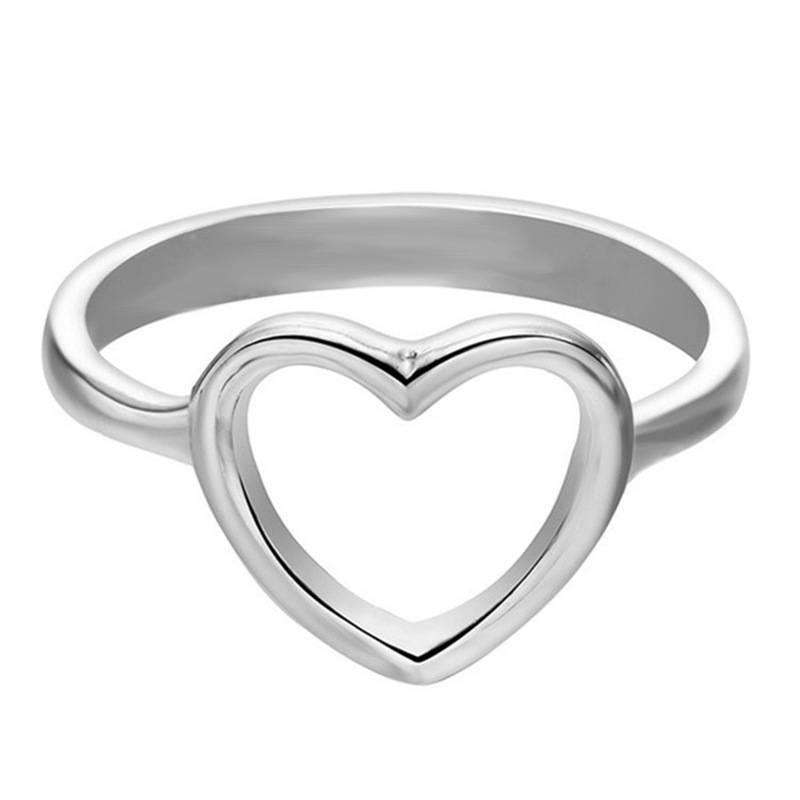 Simple Peach Heart Ring Alloy Plated Simple European and American Ladies Wish hot sale explosion ring jewelry