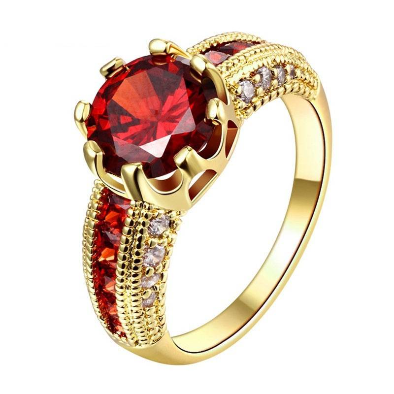 Amazon explosion jewelry European and American vermiculite couple ring hot selling diamond rose gold jewelry