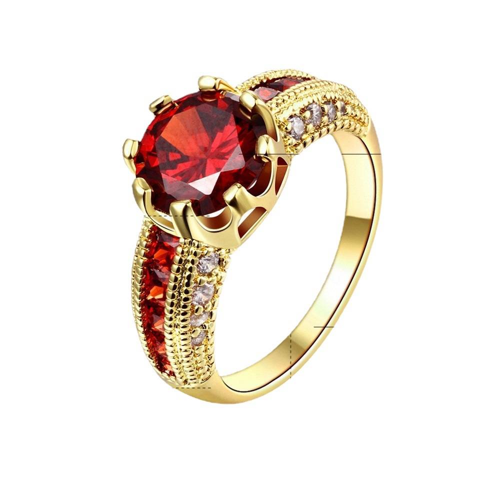 Amazon explosion jewelry European and American vermiculite couple ring hot selling diamond rose gold jewelry