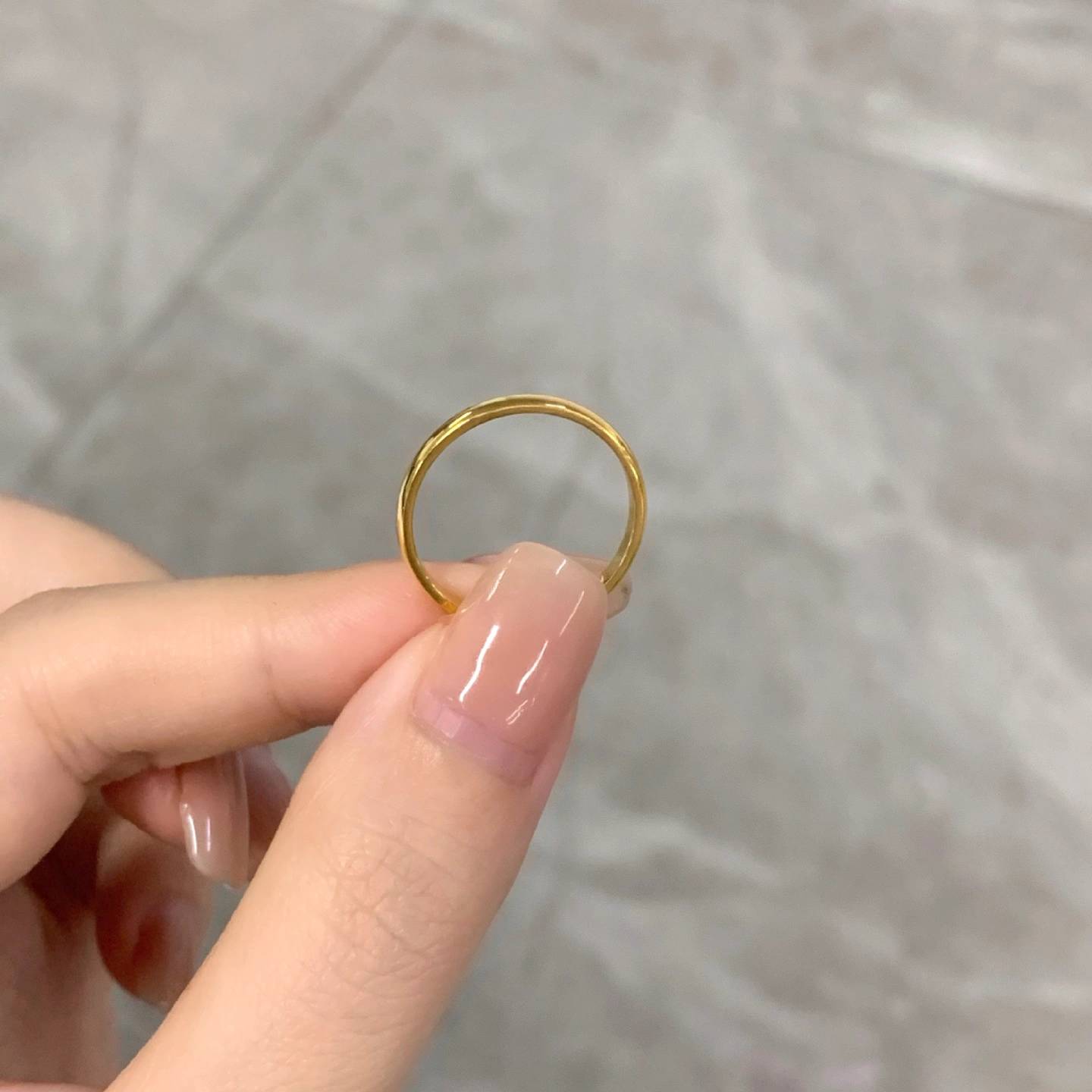 Easy city!Washing hands do not need to pick up sexual travel romantic, simple fine arc, gold ring shows white tide women's style