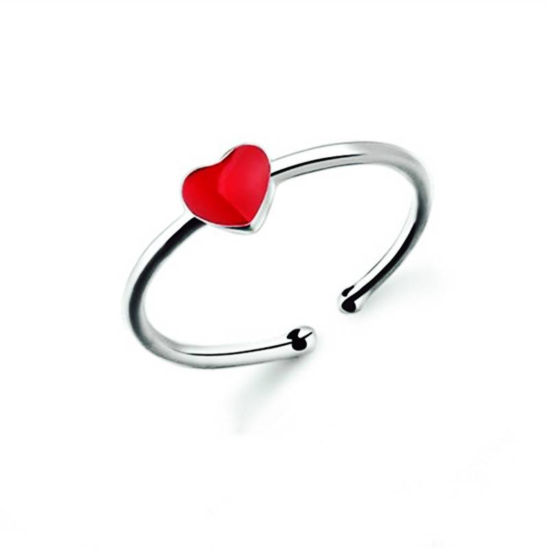 Red Love Ring Female Korean Edition Exquisite Peach Heart Ring Small Fresh temperament Personal Jewelry Manufacturer