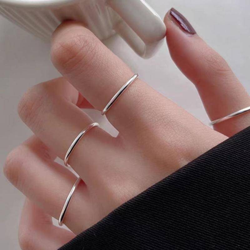 Vegetarian ring ring ancient law silver inheritance pure silver -colored men's and women's universal couple light faces the ring index finger of the ring