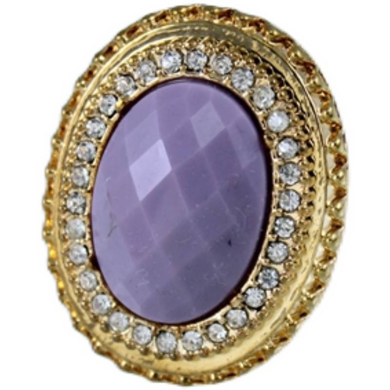 Middle -aged brand cargo high -end taro purple super cool town Jin three -dimensional texture ring jewelry B3*10BV