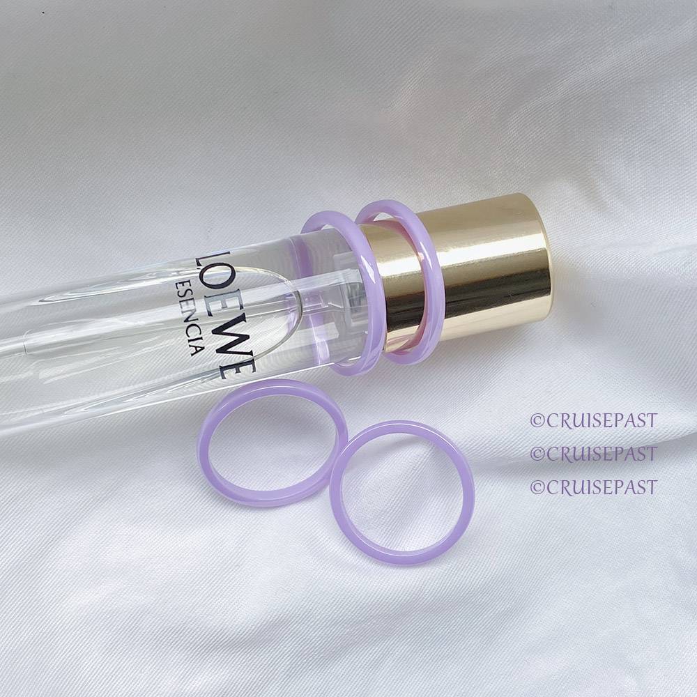 CruisePast Biological Ceramics Ring Candy Purple Purple Purple Purple Circle Ring 2mm minimalist noodles will never drop color