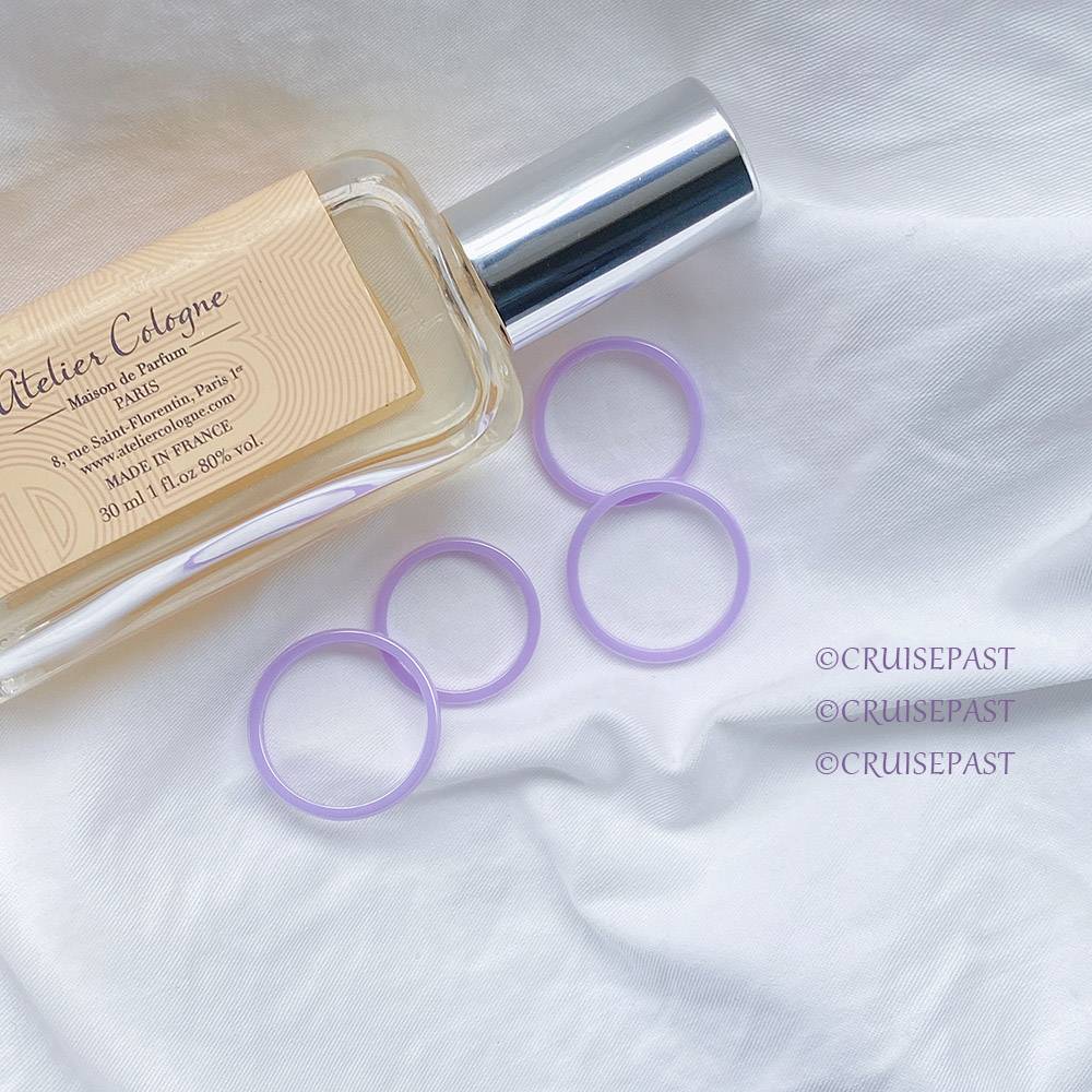 CruisePast Biological Ceramics Ring Candy Purple Purple Purple Purple Circle Ring 2mm minimalist noodles will never drop color