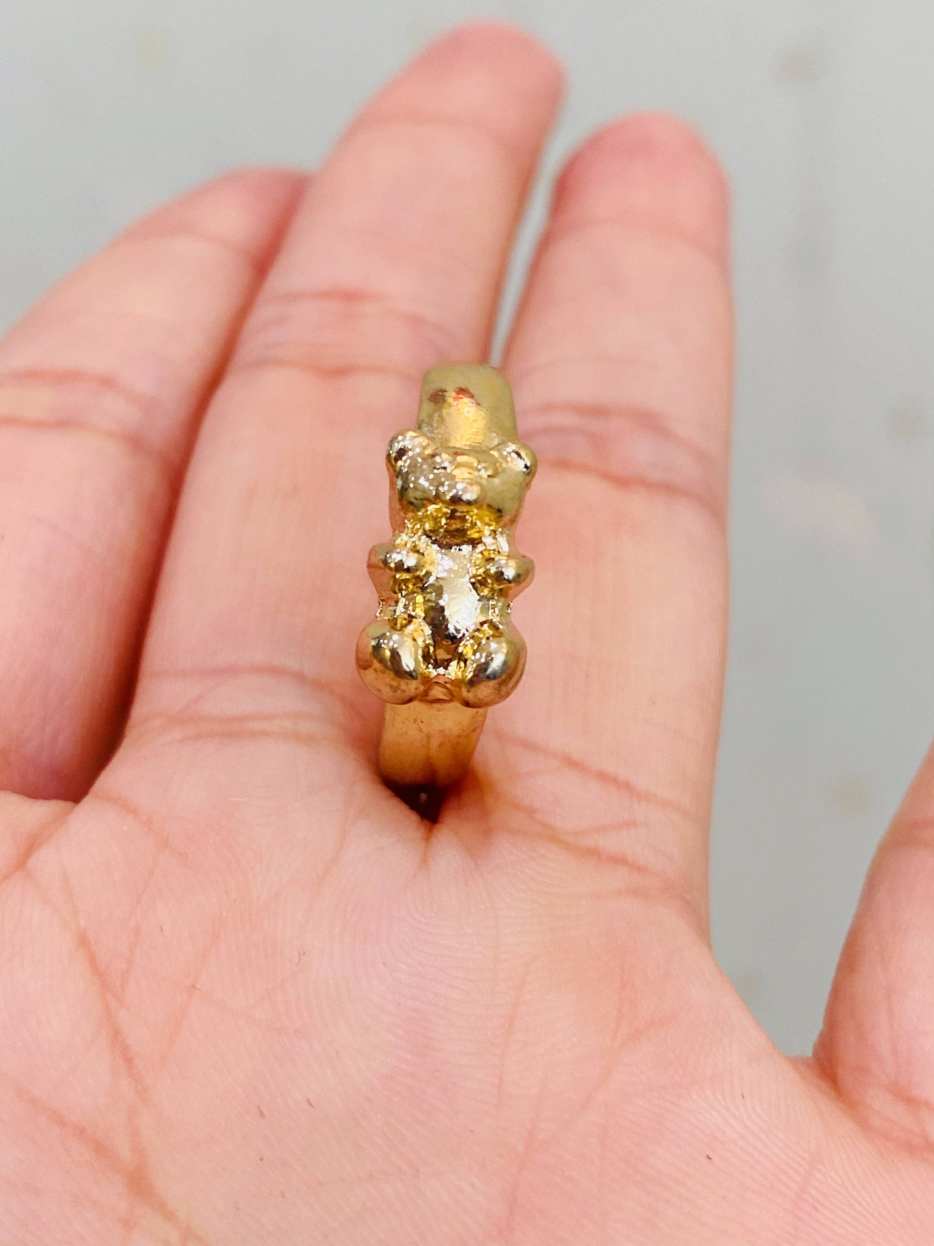 Exit European and American official golden bears, simple playful ring 8 yards